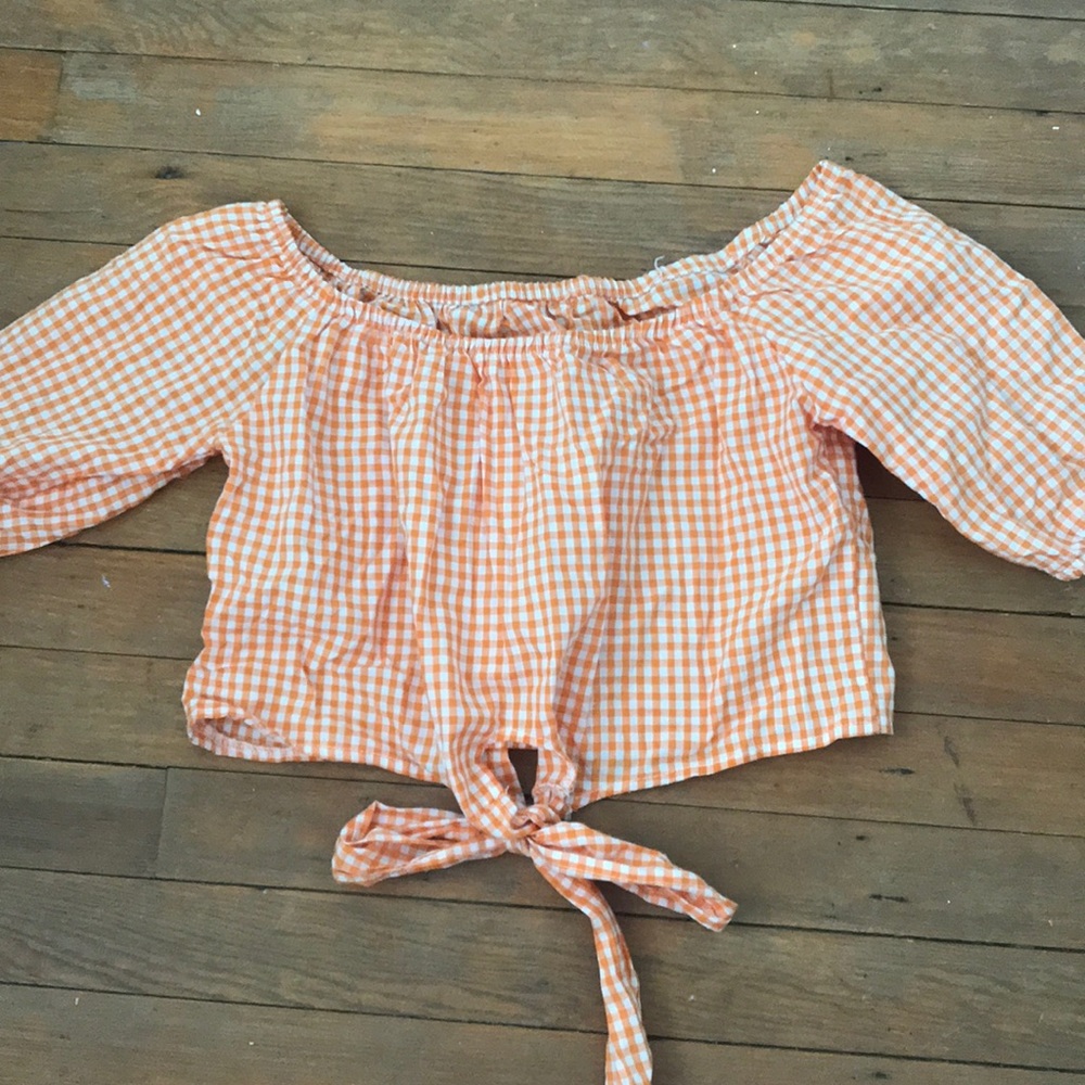 Orange crop top